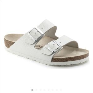 Pre-owned White Leather Birkenstock Sandals 37